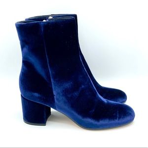 Gianvito Rossi Blue Velvet Boots